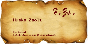 Huska Zsolt névjegykártya